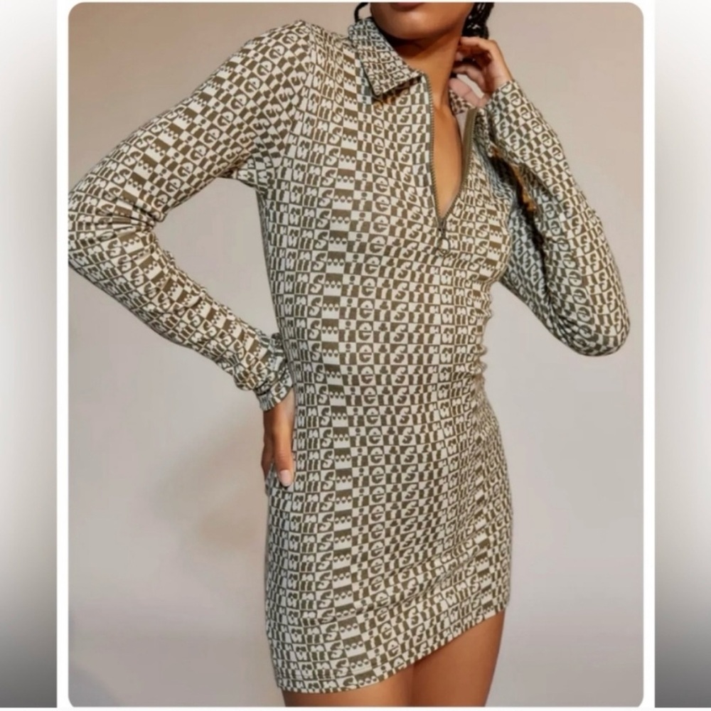 Iets Franz Retro Checkered Mini Dress
